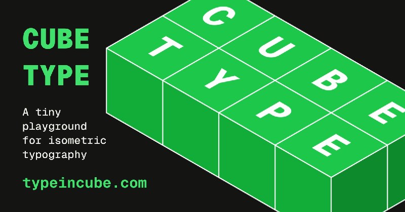 CUBE Type · A tiny playground for isometric typography