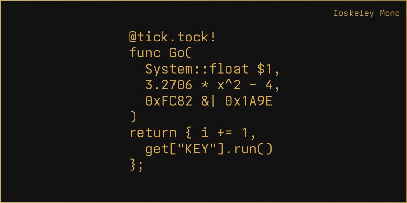 GitHub - ahatem/IoskeleyMono: Iosevka configuration to mimic the look and feel of Berkeley Mono as closely as possible.